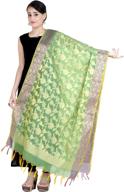 chandrakala handwoven banarasi dupatta d111pin - женские модные аксессуары и шарфы логотип