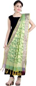 img 3 attached to Chandrakala Handwoven Banarasi Dupatta D111PIN - Women's Fashion Accessories and Scarves