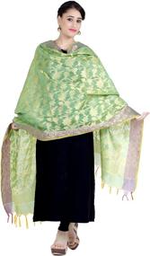 img 2 attached to Chandrakala Handwoven Banarasi Dupatta D111PIN - Women's Fashion Accessories and Scarves