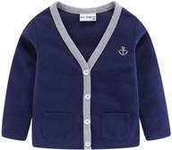 mud kingdom boys' v neck cardigan: trendy fashion clothing and sweaters for the little ones logo