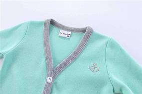 img 2 attached to Mud Kingdom Boys' V Neck Cardigan: Trendy Fashion Clothing and Sweaters for the Little Ones