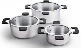 img 4 attached to 🍲 Stainless Steel Ozeri Multi-Size Inductive Pot Set - 6-Piece