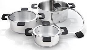 img 2 attached to 🍲 Stainless Steel Ozeri Multi-Size Inductive Pot Set - 6-Piece