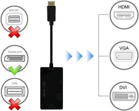 img 2 attached to Adapter Displayport Converter Gold Plated Rectangle Industrial Electrical in Wiring & Connecting