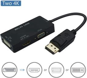 img 1 attached to Adapter Displayport Converter Gold Plated Rectangle Industrial Electrical in Wiring & Connecting