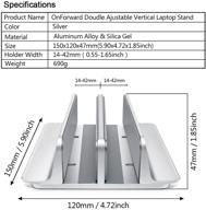 🖥️ универсальная вертикальная подставка для ноутбука: регулируемый двойной слот из алюминия для устройств до 17,5 дюймов - серебристый [версия для док-станции] логотип