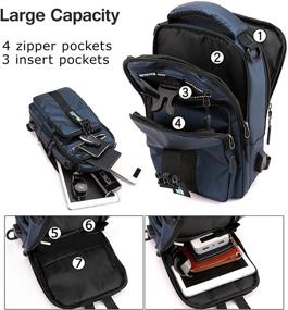 img 2 attached to Peicees Waterproof Backpack Crossbody Shoulder Outdoor Recreation in Camping & Hiking