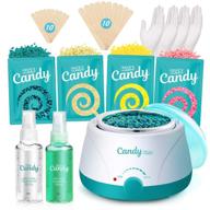 🔥 waxing kit with home wax warmer: 4 bags hard wax beans, 20 wax sticks for body, armpits, eyebrows, face, and bikini hair removal logo