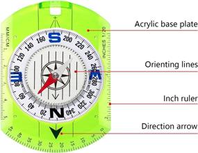 img 1 attached to 🧭 Gejoy 8-Piece Boy Scout Compass Set for Outdoor Activities: Map Reading, Hiking, Camping, Backpacking, Orienteering, and Navigation