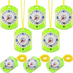 img 4 attached to 🧭 Gejoy 8-Piece Boy Scout Compass Set for Outdoor Activities: Map Reading, Hiking, Camping, Backpacking, Orienteering, and Navigation