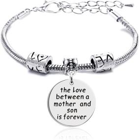 img 4 attached to Lauhonmin Mother Daughter Mother Son Grandmother Grandson Granddaughter Charm Bracelets for Mom - Perfect Gifts for Mother's Day