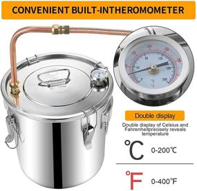 img 1 attached to 🍾 Doniks Moonshine Still 9.6Gal Steel Water Alcohol Distiller - Copper Tube Home Brewing Kit with Thermometer for DIY Whisky Gin Brandy Making - High-Quality Water Distiller