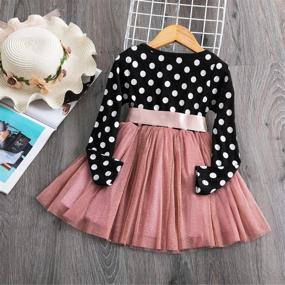 img 2 attached to ✨ Enchanting NNJXD Dotted Pleated Multilayer Ruffled Girls' Clothing: Delightful Style and Charming Flair