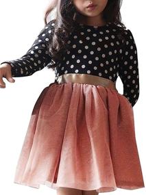 img 4 attached to ✨ Enchanting NNJXD Dotted Pleated Multilayer Ruffled Girls' Clothing: Delightful Style and Charming Flair