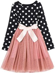 img 3 attached to ✨ Enchanting NNJXD Dotted Pleated Multilayer Ruffled Girls' Clothing: Delightful Style and Charming Flair