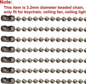 img 3 attached to 🔗 10-Foot Bronze Shappy Beaded Roller Chain Extension with Connectors (3.2 mm), Set of 10 Matching Beaded Roller Chain Connectors