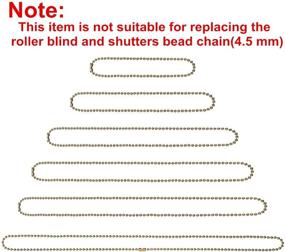 img 2 attached to 🔗 10-Foot Bronze Shappy Beaded Roller Chain Extension with Connectors (3.2 mm), Set of 10 Matching Beaded Roller Chain Connectors