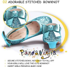 img 1 attached to PANDANINJIA Toddler Little Wedding Princess Girls' Shoes and Flats: Elegant and Stylish Footwear Fit for Your Little Princess