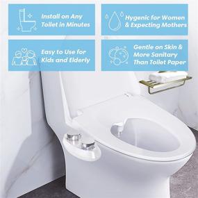 img 1 attached to 🚽 Nebulastone Bidet Attachment for Toilet: Electric-Free Fresh Water Sprayer with Self-Cleaning Dual Nozzles - Adjustable Water Pressure for Posterior and Feminine Hygiene