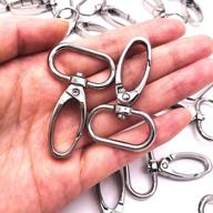 🔗 goyunwell 1 inch 20 pcs swivel lobster claw clasps - curved oval lobster clasp swivel keychain trigger clips snap - 25mm silver swivel snap hooks for strap bag purse lanyard craft logo