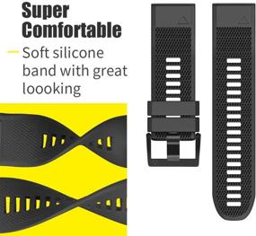 img 1 attached to 📱 NoToCity Fenix 5 Band – 22mm Width Soft Silicone Watch Strap (3 PCS Pack) – Compatible with Fenix 5/Fenix 5 Plus/Fenix 6/Fenix 6 Pro/Forerunner 935/Forerunner 945/Approach S60/Quatix 5