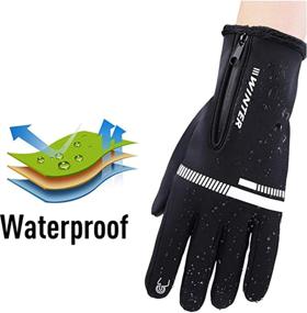 img 1 attached to HILEELANG Adjustable Waterproof Cycling Touchscreen Gloves