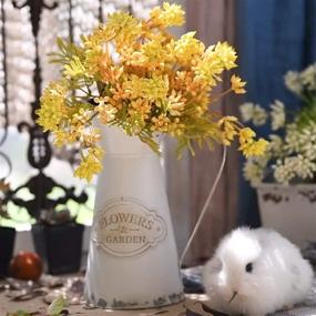 img 3 attached to JSY UP Farmhouse Decorative Galvanized White Vase 11Inch