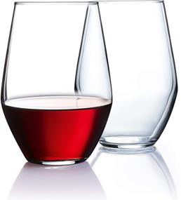 img 4 attached to 🍷 Set of 12 Stemless Wine Glasses – Elegant Glassware Ideal for White or Red Wine, 19 oz, Crystal Clear