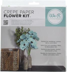 img 1 attached to 🌸 We R Memory Keepers Crepe Paper Flowers in Teal: Exquisite Floral Decor for All Occasions