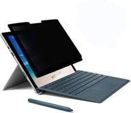 🔒 защитная пленка для экрана microsoft surface pro 7/6/5/4: полностью съемный антивирусный фильтр от шпионажа + защитная пленка от бликов для ноутбука. логотип