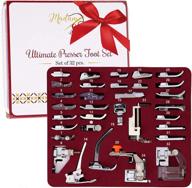 🧵 madam sew 32 pcs deluxe sewing machine presser foot set - complete with manual, dvd, and numbered storage case for easy organization and neat sewing. logo