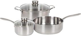 img 4 attached to 🍳 Frigidaire 11FFSPAN02 Ready Cook Stainless Steel Cookware Set, 5-Piece