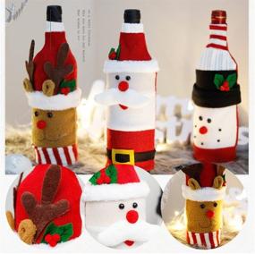 img 2 attached to 🎄 Add Festive Charm with 3-Piece Handmade Christmas Sweater Wine Bottle Covers - Perfect Party Decorations & Cute Christmas Sweater Holiday Wine Bottle Sweaters