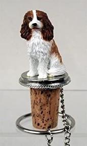 img 1 attached to 🐶 Cavalier King Charles Spaniel Dog Wine Bottle Stopper - Brown & Stylish Wine Accessory