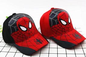 img 3 attached to 🕷️Шляпа Spider Man Snapback: крутая детская бейсболка с регулируемым ремешком