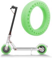 🔋 high-visibility ourleeme fluorescent tire: bright & durable mi scooter 8.5 inch replacement wheel logo