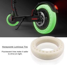 img 2 attached to 🔋 High-Visibility Ourleeme Fluorescent Tire: Bright & Durable Mi Scooter 8.5 Inch Replacement Wheel