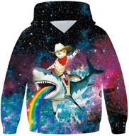 👕 authentic printed sweatshirt: boys' realistic pullover hoodies for stylish comfort logo