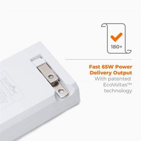 img 2 attached to 🔌 Einova by Eggtronic Sirius GaN Power Adapter with USB-C and Lightning Cable - Apple 65W USBC Fast Charger Bundle, Universal for MacBook, iPhone 12/ Mini/Pro/Pro Max/11/XR/XS/X, iPad, Laptop - PABWH65