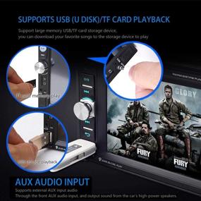 img 1 attached to 🚗 CAMECHO Автомобильный мультимедийный плеер Double Din с функцией Bluetooth, 1080P Full HD 6.2'' сенсорный LCD-экран, аудио MP5-плеер для автомобиля - поддержка TF/USB/FM-радио/Mirror Link, камера заднего вида.