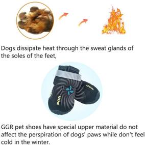 img 1 attached to 🐾 GGR Dog Shoes - Waterproof and Wearproof Pet Boots for Outdoor Running - 4 Pieces - Pet Rain Boots