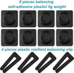 img 3 attached to 🌀 Ceiling Fan Blade Balancing Kit: 4 Sets of Plastic Fan Balance Clips, Includes 4 Pieces Plastic Fan Balancing Clip and 8 Pieces Self-Adhesive 5G Weight