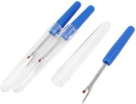 🧵 blue plastic handled sewing seam ripper thread stitching tool set of 3 by uxcell logo