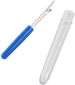 img 2 attached to 🧵 Blue Plastic Handled Sewing Seam Ripper Thread Stitching Tool Set of 3 by uxcell