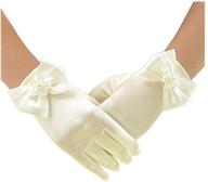 🌸 enchanting blossom gloves: perfect wedding princess accessory for girls logo