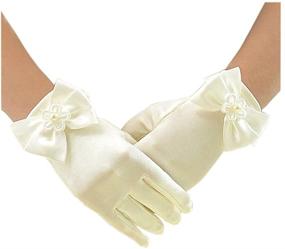 img 1 attached to 🌸 Enchanting Blossom Gloves: Perfect Wedding Princess Accessory for Girls