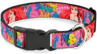 🐶 buckle-down dog collar with ariel flounder fish trio poses: pink, adjustable sizes for small, medium, and large dogs! logo