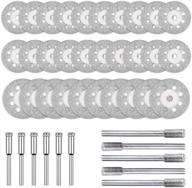 💎 dremel rotary tool diamond cutting wheels + burs for glass, stone, and tile cutter - 545 cut off discs for masonry, ceramic, and concrete notching, with die grinder bits - includes 35pc set and 6 mandrels logo