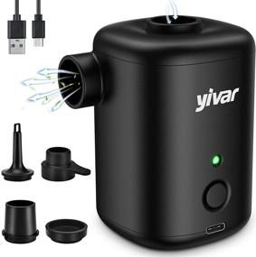 img 4 attached to 🔌 YIVAR Electric Air Pump: Portable Wireless Inflator/Deflator for Various Inflatables - Pool Rings, Camping, Mattresses