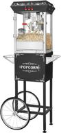 🍿 vintage style popcorn machine and cart - great northern popcorn foundation edition, 8 oz. ounce, black логотип